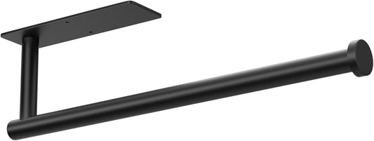 Küchenrollenhalter – selbstklebend oder bohrbar, mattschwarzer Papierhandtuchhalter zur Wandmontage für die Küche, Küchenrollenspender aus Edelstahl SUS304 unter dem Schrank